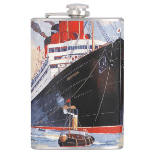 VINTAGE OCEAN LINER HIP FLASK