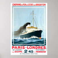 VINTAGE OCEAN LINER PARIS LONDON TRAVEL