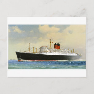 Vintage Ocean Liner Postcard