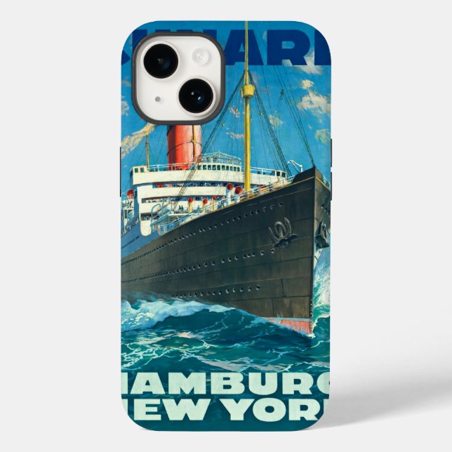 VINTAGE OCEAN LINER TRAVEL Case-Mate iPhone CASE (Back)