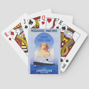 VINTAGE OCEAN LINER TRAVEL POSTER PLAYING CARDS