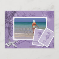 Vintage Ocean Map Collage Purple Photo Frame