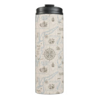 Vintage Ocean Map Pattern