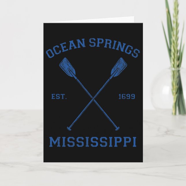 Vintage Ocean Springs Vacation  Card (Front)