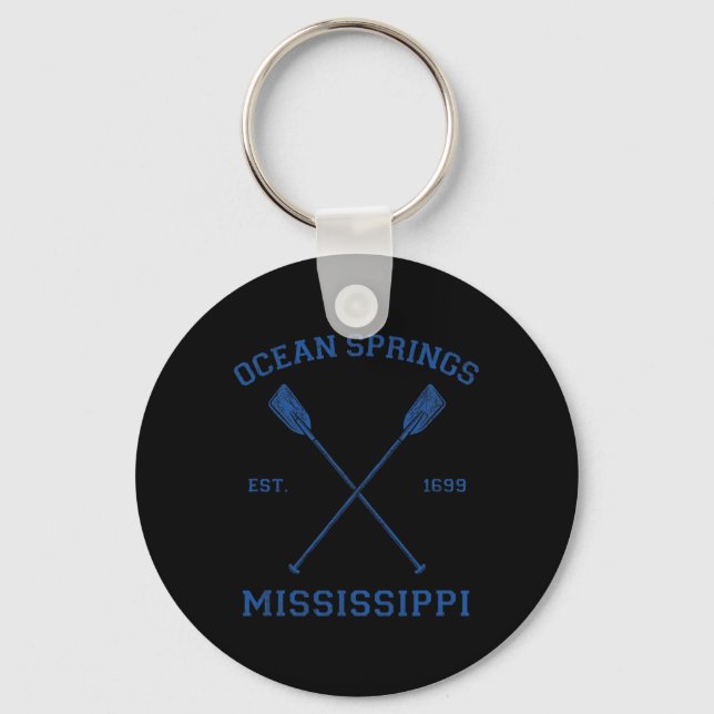 Vintage Ocean Springs Vacation  Keychain (Front)