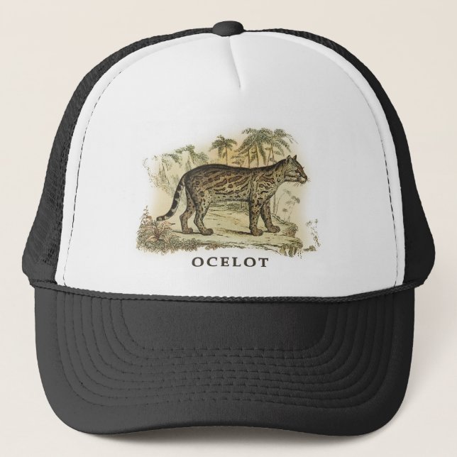 Vintage Ocelot Trucker Hat (Front)