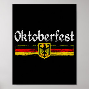 Vintage octoberfest german drinking festival poster