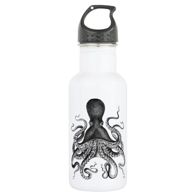 Vintage Octopus 532 Ml Water Bottle (Front)