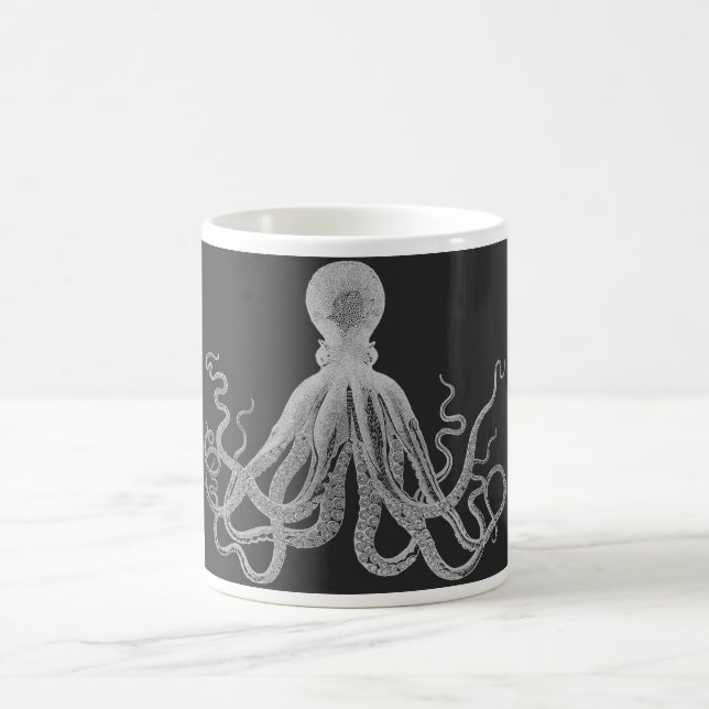 Vintage Octopus BW Mug (Center)