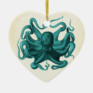 Vintage Octopus Ceramic Ornament