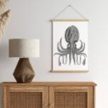 Vintage Octopus Drawing in Black and White  Poster<br><div class="desc">Bring the mysteries of the deep sea into your space with this stunning vintage octopus drawing in black and white. The detailed illustration captures the intricate beauty of this ocean creature, making it a perfect addition for lovers of marine life and vintage art. Whether for a nautical-themed room or a...</div>