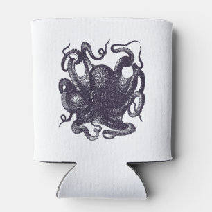 Vintage Octopus Illustration Can Cooler