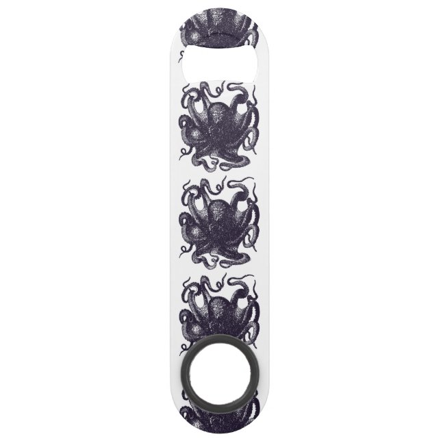 Vintage Octopus Illustration Speed Bottle Opener (Front)