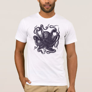 Vintage Octopus Illustration T-Shirt