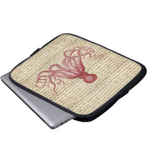 Vintage octopus laptop sleeve