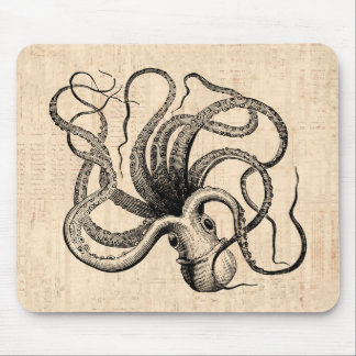 Vintage Octopus Mousepad