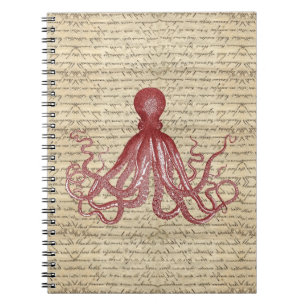 Vintage octopus notebook