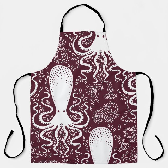 vintage Octopus pattern. Apron (Front)