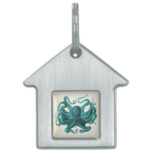 Vintage Octopus Pet Tag