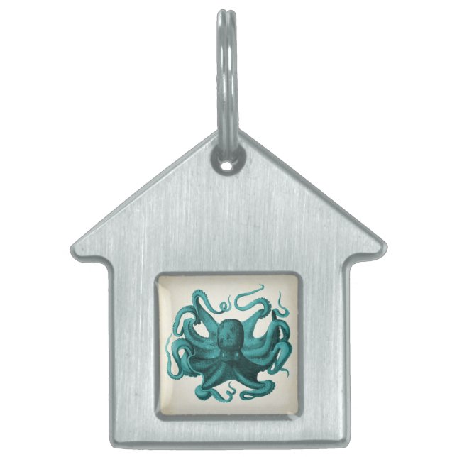 Vintage Octopus Pet Tag (Front)