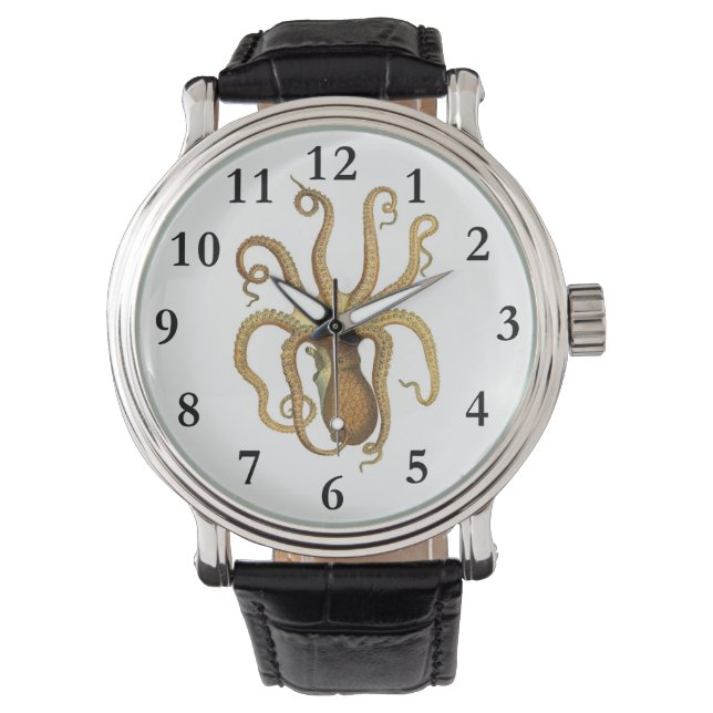 Vintage Octopus Retro Squid Watch (Front)