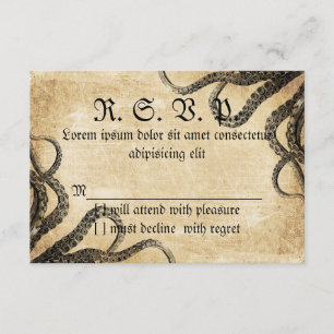 Vintage Octopus RSVP Card