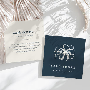 Vintage Octopus Square Business Card