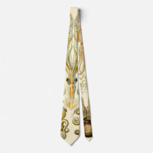 Vintage Octopus Squid Gamochonia by Ernst Haeckel Tie