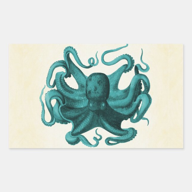Vintage Octopus Sticker (Front)