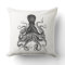 Vintage Octopus Throw Pillow