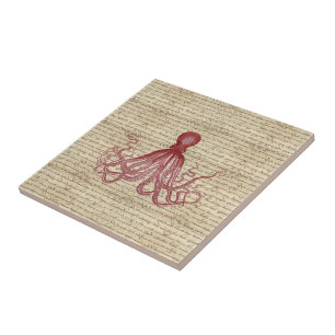 Vintage octopus tile
