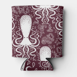 Vintage Octopus: Underwater Pattern Splendour Can Cooler