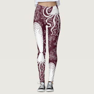Vintage Octopus: Underwater Pattern Splendour Leggings