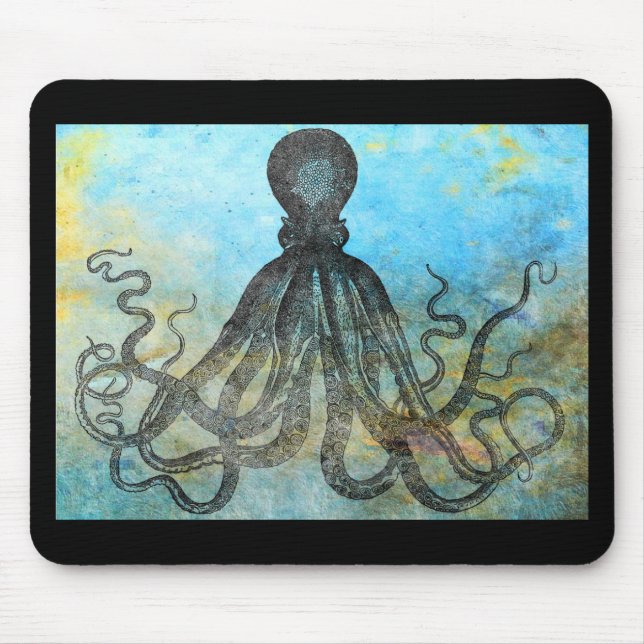 Vintage OctopusCollage Mouse Pad (Front)