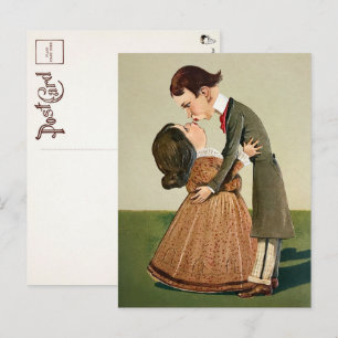 Vintage Odd Couple Postcard 