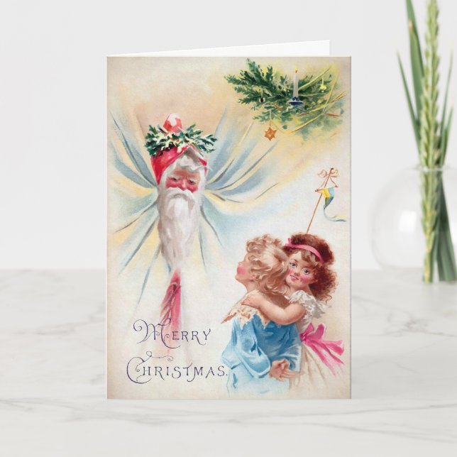 Vintage Odd Santa Holiday Card (Front)
