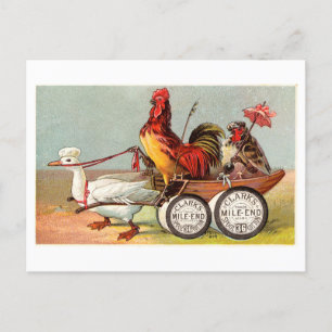 Vintage Oddity Clark's Mile-End Spool Cotton Postcard