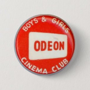 Vintage Odeon Cinema Boys and Girls Club 2 Inch Round Button