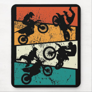 vintage Off Road Enduro motocross motorcycle Mouse Pad