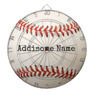 Vintage off White Baseball Round Pillow Dartboard