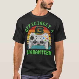Vintage Officially Quaranteen Funny 13th Birthday T-Shirt
