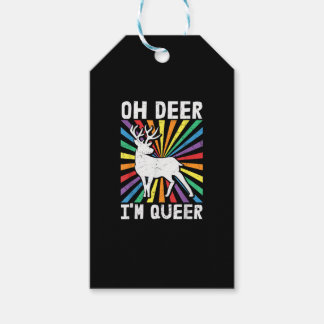 Vintage Oh Deer I'm Queer Pride LGBT Gay Lesbian  Gift Tags