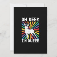 Vintage Oh Deer I'm Queer Pride LGBT Gay Lesbian