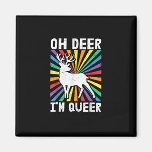 Vintage Oh Deer I'm Queer Pride LGBT Gay Lesbian Magnet