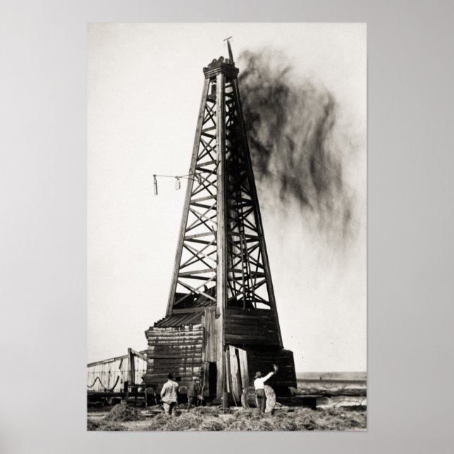 Vintage Oil Well Photo Poster (Front)