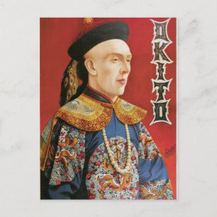 Vintage Okito Magician Poster Postcard