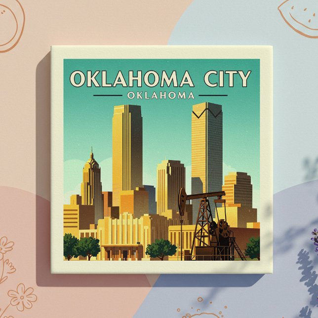 Vintage Oklahoma City Oklahoma Tile (Creator Uploaded)