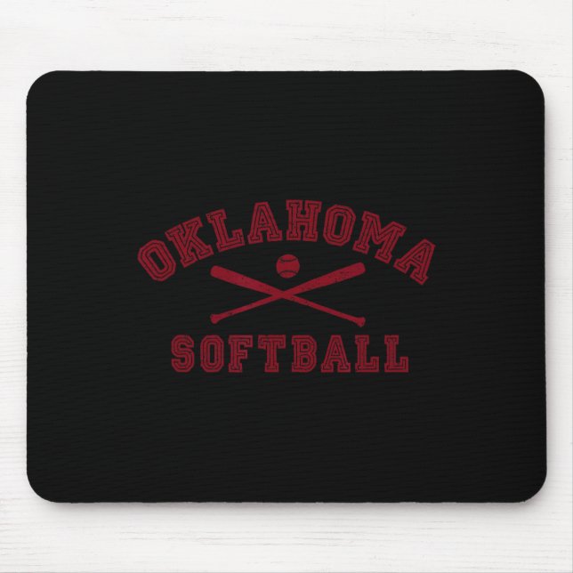 Vintage Oklahoma Softll Gear  Mouse Pad (Front)