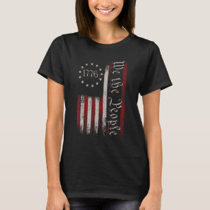 Vintage Old American Flag Patriotic 1776 We The Pe T-Shirt