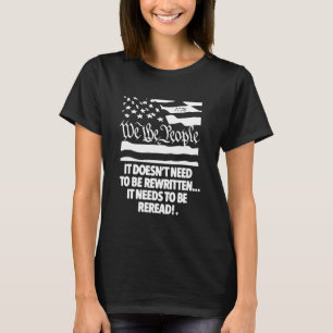 Vintage Old American Flag Patriotic 1776 We The Pe T-Shirt